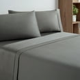 thumbnail image 3 of Aston & Arden Eucalyptus 4-Piece 400 Thread Count Tencel Sheet Set, King, Modern, Dark Gray, 3 of 7