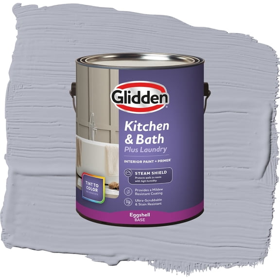 Glidden Glidden Kitchen Bath and Laundry Glistening Gray / Blue, Eggshell Interior Paint with Primer, 1 Gallon