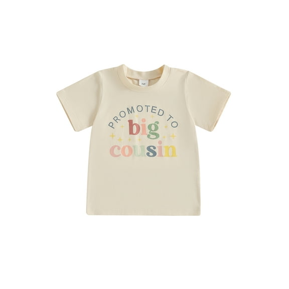 BemeyourBBs Toddler Boys Summer T-Shirts Letter Print Short Sleeve Loose Tops