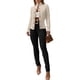 thumbnail image 2 of Cárdigan de Punto con Estampado de Rombos para Mujer, Abrigo Corto Ligero, Cuello Alto, Larga, Botones Metálicos, Chaqueta de Otoño Albaricoque XL, 2 of 8