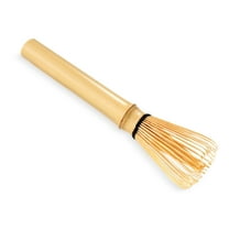 BambooMN Japanese Matcha Skinny Whisk Chasen - Long Handle Traditional Handcurled 100 Tate Matcha Utensil - Golden Beige - 1 Piece