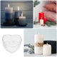 thumbnail image 4 of Portavelas de cristal transparente con forma de corazón para velas de té. Decoración ideal para bodas, fiestas y cenas románticas., 4 of 8