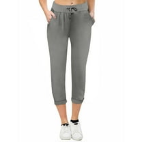 BLVB Womens Cropped Joggers with Pockets Lightweight Sweatpants Athletic Workout Soft Pants for Gym, Yoga, Running