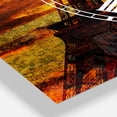 thumbnail image 2 of Designart 'Sunset View with Paris Eiffel tower' Industrial wall clock, 2 of 3