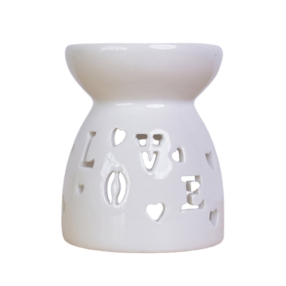 Ceramic Oil Holder Wax Melt Warmer White Aroma Diffuser Tea Light Holder for Home Spa And Candle Decor Ciozy