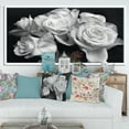 thumbnail image 2 of Designart ' Bunch of Roses Black and White ' Floral Art Framed Canvas Print, 2 of 2