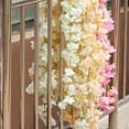 thumbnail image 6 of Cheers.US Artificial Cherry Blossom Garland Hanging Vine Silk Garland Silk Artificial Flower Faux Garland for Wedding Garden Arch Wall Home Party Decor, 6 of 7