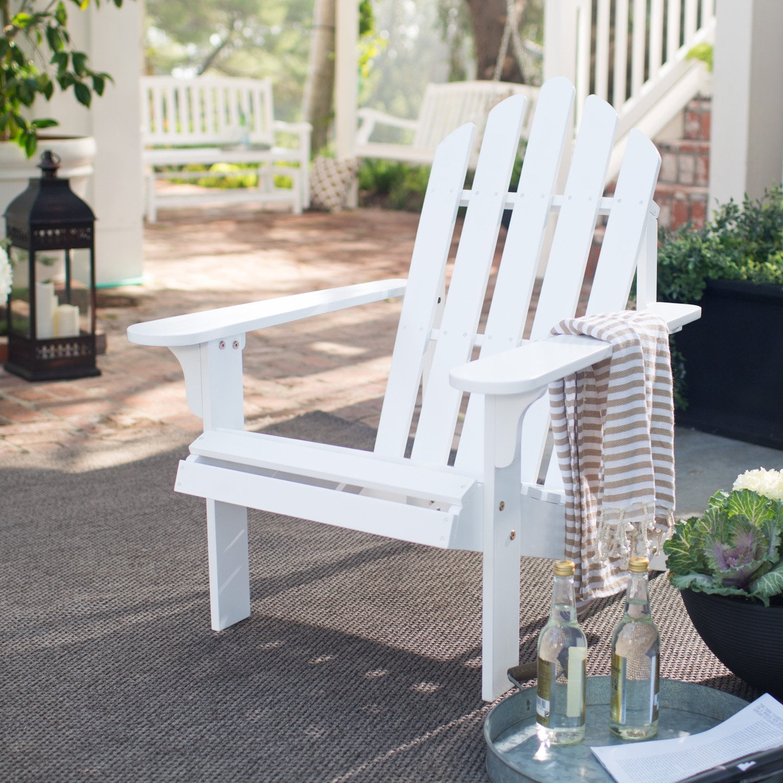 Coral Coast Pleasant Bay Acacia Adirondack Chair Red by Oogaa