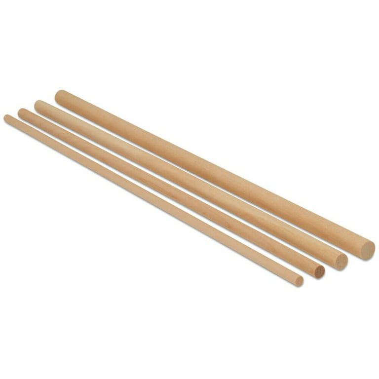 Dowel Rods Wood Sticks Wooden Dowel Rods - 1/4 x 18 inch Unfinished Hardwood Sticks - for Crafts and DIYers - 250 Pieces by Woodpeckers