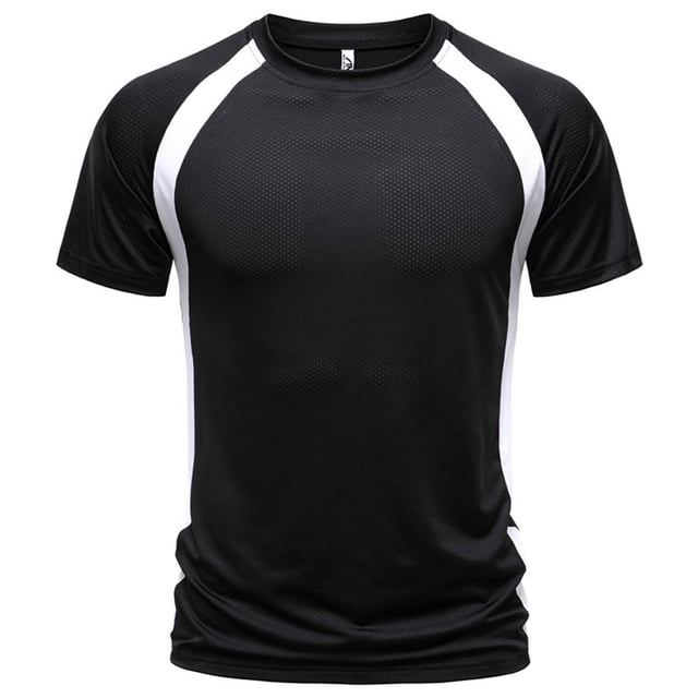 Ceisia Men's Gradient Printed Casual Elastic Sports Round Neck Active Top Gift