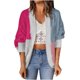 thumbnail image 2 of Pntutb Moda Mujer Otoño Invierno Contraste Color Cárdigan Manga Larga Suéter Cárdigan Chaqueta tops Rollbacks Pntutb Pntutb-3970, 2 of 6