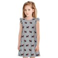 thumbnail image 1 of Fotbe Polka Dot Christmas Dog Vestido de Dormir para Niñas de 3 a 10 Años, Mangas Cortas, Estilo Princesa, Pijama Camisón con Mangas Voladas-Medium, 1 of 6