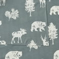 thumbnail image 5 of Great Bay Home Rustic Lodge Microfiber Wrinkle Resistant Sheet Set  (Queen, Lodge - Forest Animal - Dark Grey), 5 of 5
