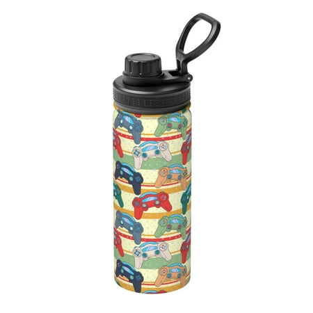 

Salouo Retro With Joysticks for 18oz Stainless Steel Vacuum Insulated Tumbler Coffee Travel Mug Spill Proof with Lid Thermos Cup for Keep Hot/Ice Coffee Tea and Beer