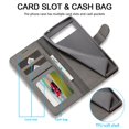 thumbnail image 6 of SaniMore Wallet Case for Google Pixel 8 Pro 6.7" 2023 Release, PU Leather Skin & Soft TPU Inner Shell [Card Holder + Cash Pocket + Flip Kickstand] Magnetic Closure Protective Wallet Cover, Gray, 6 of 9