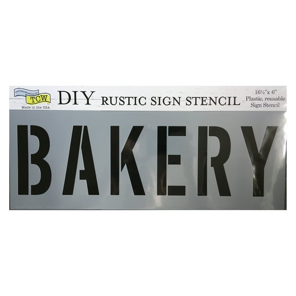 The Crafter's Workshop Stencil, Bakery, 16.5" x 6"