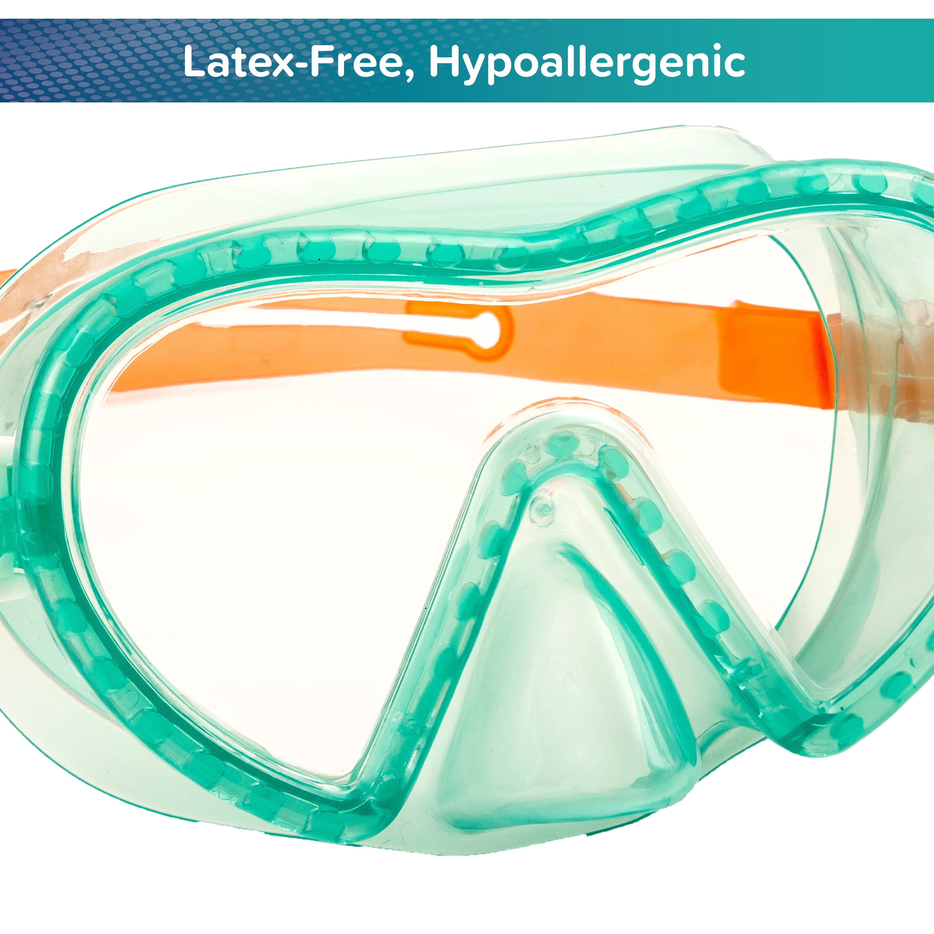 Aqua Dolfino Latex Free Swim Mask and Snorkel Set for Children, 3+