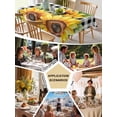 thumbnail image 5 of Rustic Sunflower Table Cloth 60x102 Inch Rectangle, Country Floral Pastoral Black Buffalo Plaid Waterproof Tablecloth Washable Table Cover for Party Picnic Dinner Decor, 5 of 9