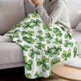 thumbnail image 5 of Throw Blanket Fleece Throw Blanket 50x60in, St. Patrick's Day Lucky Shamrock Soft Lightweight Bed Blankets Watercolor Gradient Leaf Fuzzy Couch Blankets for All Season, 5 of 9
