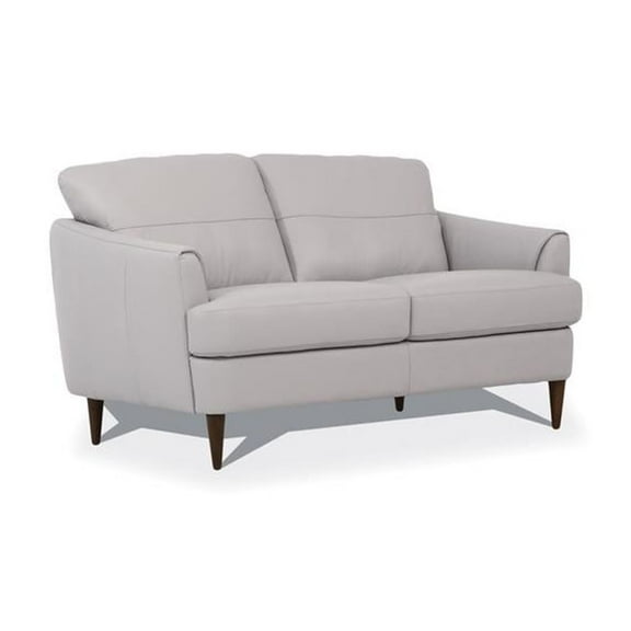 Acme Furniture Loveseat, Pearl Gray Leather 54576