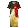 thumbnail image 3 of Vestido de noche holgado con bolsillos de gallo para mujer, estilo coreano, de lujo., 3 of 6