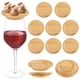 thumbnail image 1 of 10 piezas de adornos para copas de vino, platos de charcutería para copas de vino de palisandro, posavasos con cubierta para copas de vino, tablas de charcutería de vidrio de madera para fiestas, bare, 1 of 6