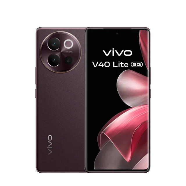 Celular Vivo V40 Lite 5G 8 Ram 256GB Negro Caoba, Nuevo y Desbloqueado
