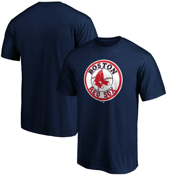 Men's Navy Boston Red Sox Cooperstown Collection Forbes Team Logo T-Shirt