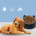 thumbnail image 2 of Cuenco de agua para comida de mascotas, de acero inoxidable, desmontable, evita resbalones, forma de dibujos animados, cuenco de alimentación para perros y gatos, forma de perro negro, 2 of 7