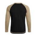 thumbnail image 6 of Raglan Shirts for Men Colorblock Pullover Casual Long Sleeve Tops Crewneck Fall Spring Winter Basic Tees (XL, Black), 6 of 8
