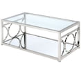 thumbnail image 1 of Furniture of America  Mishie Contemporary Glass Top Coffee Table Chrome Chrome Finish, 1 of 5