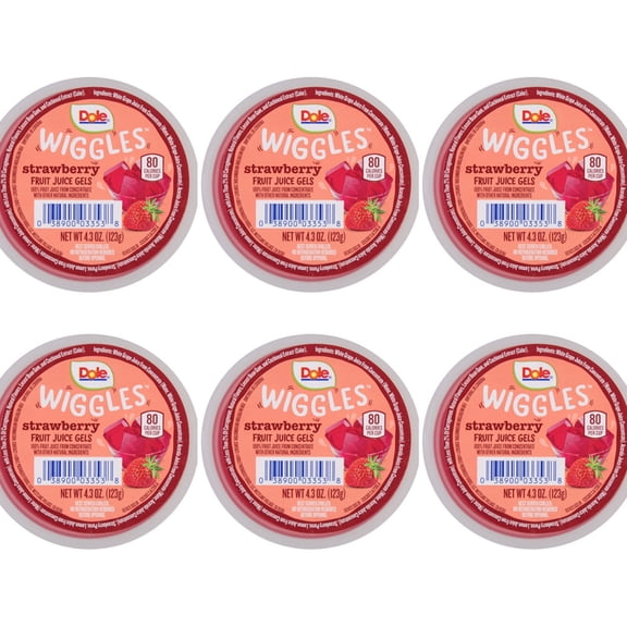 Dole Strawberry Wiggles Fruit Juice Gels 4.3 oz (6-pack)