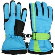 Simplicity Boys Kids Waterproof Thinsulate Colorblocked Snow Ski Gloves
