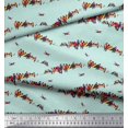 thumbnail image 2 of Soimoi Modal Satin Fabric Colorful Bird Print Fabric by the Yard 42 Inch Wide, 2 of 3