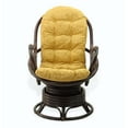 thumbnail image 3 of Java Swivel Rocking Lounge Chair Natural Rattan Wicker with Light Brown Cushion, Dark Brown, 3 of 6
