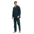 thumbnail image 4 of GLOBAL Men's Pajamas Sets 100% Cotton Flannel Sleepwear Long-Sleeve Top & Bottom, Size S-3XL, 4 of 5