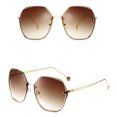 thumbnail image 3 of Gafas de sol de metal para mujer Vintage: Gafas de sol de conducción clásicas Gafas de sol de media montura, 3 of 4