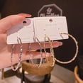 thumbnail image 3 of Summer New Color Texture Ring Stud Earrings Temperament Fashion Personality Light Luxury S925 Silver Needle Earrings, 3 of 11