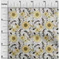 thumbnail image 2 of oneOone Cotton Flex Yellow Fabric Florals Sewing Material Print Fabric By The Yard 40 Inch Wide, 2 of 5