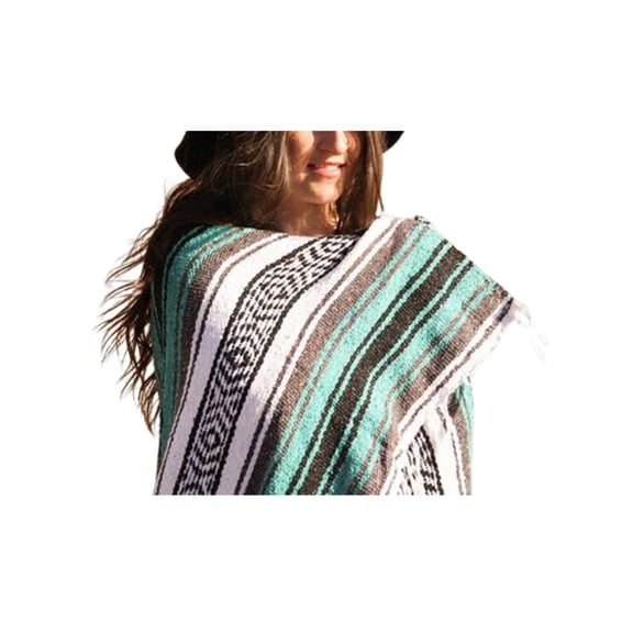 Toystoory Manta de algodón para mujer, chal para barbacoa, pícnic, borla, portátil, suave, para viajes al aire libre, cama cómoda, colchoneta para Juegos de cama Verde claro Toystoory HA067113-03