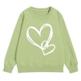 thumbnail image 3 of Abcomgle Valentines Day Sweatshirt Girls Size 10-12 Cute Love Heart Pullover Sweatshirts Crewneck Long Sleeve Sweaters for Teens Preppy Holiday Clothing for Teen Girls,Light Green,11-12Years, 3 of 6
