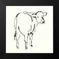 thumbnail image 2 of Paschke, Chris 12x12 Black Modern Framed Museum Art Print Titled - Line Cow, 2 of 5