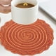 thumbnail image 5 of Fiudx Juego de Manteles Individuales Redondos de Hilo de Algodón y Ramio, Elegante Mantel de Comedor, Almohadillas Impermeables y Resistentes Al Aceite, Posavasos con Aislamiento Térmico, para Uso Do, 5 of 6