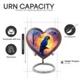 thumbnail image 2 of Yatskia Moonlight Blue Parrot Urn for Ashes for Women, Mini Cremation Burial Urns for Human Ashes Adult Man, Little Funeral Keepsake Urn for Adult Ash, (Heart Pack of 1, 3 Inch), 2 of 8