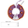 thumbnail image 3 of KKOUHVY Halloween Knitted Pet Collar, Halloween Ghost Cat Dog Knitted Collar, Dog Cat Collars for Kitties Small Medium Dogs Party Outfit, Purple(L), 3 of 7