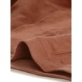 thumbnail image 5 of INSPIRE CHIC Women's Turn-Down Collar Flap Pockets Snap Button Faux Suede Jacket S Caramel, 5 of 6