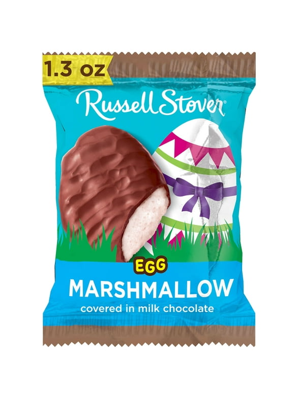 RUSSELL STOVER Easter Marshmallow Milk Chocolate Easter Egg, 1.3 oz.