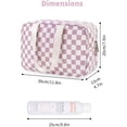 thumbnail image 6 of Travel Toiletry Bag Women Large Cosmetic Bag Travel Makeup Bag Organizer Medicine Bag for Toiletries Essentials Accessories, Pink Checkerboard, 6 of 8