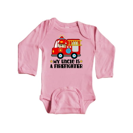 

Inktastic Fireman Uncle is a Firefighter Gift Baby Boy or Baby Girl Long Sleeve Bodysuit