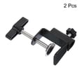 thumbnail image 3 of Uxcell 0.49" Hole Dia. Universal C Clamp Table Lamp Microphone Arm Mount Desk Clamp, Black 2 Pcs, 3 of 6